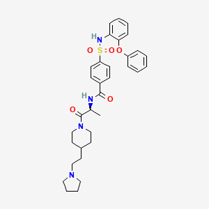 Benzamide, N-[(1S)-1-methyl-2-oxo-2-[4-[2-(1-pyrrolidinyl)ethyl]-1-piperidinyl]ethyl]-4-[[(2-phenoxyphenyl)amino]sulfonyl]-