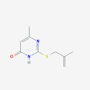 molecular formula C9H12N2OS B1417488 6-甲基-2-((2-甲基烯丙基)硫代)嘧啶-4-醇 CAS No. 325852-91-3
