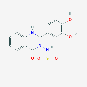 N-[2-(4-hydroxy-3-methoxyphenyl)-4-oxo-1,2-dihydroquinazolin-3-yl]methanesulfonamide