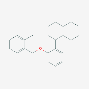 molecular formula C25H30O B14174949 1-{2-[(2-Ethenylphenyl)methoxy]phenyl}decahydronaphthalene CAS No. 918500-12-6