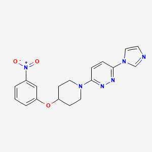 molecular formula C18H18N6O3 B14174958 3-(1H-Imidazol-1-yl)-6-[4-(3-nitrophenoxy)piperidin-1-yl]pyridazine CAS No. 921606-75-9