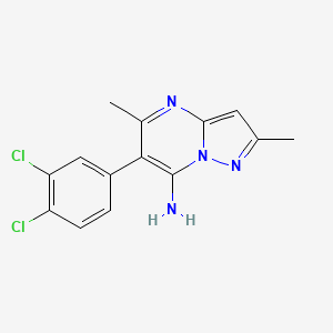 6-(3,4-Dichlorophenyl)-2,5-dimethylpyrazolo[1,5-a]pyrimidin-7-amine