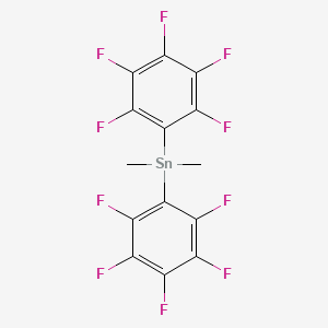 molecular formula C14H6F10Sn B14174972 Stannane, dimethylbis(pentafluorophenyl)- CAS No. 801-79-6