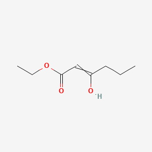 molecular formula C8H14O3 B14174979 Ethyl 3-hydroxyhex-2-enoate CAS No. 927178-55-0