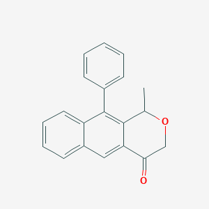 molecular formula C20H16O2 B14174989 1-Methyl-10-phenyl-1H-naphtho[2,3-c]pyran-4(3H)-one CAS No. 923026-84-0