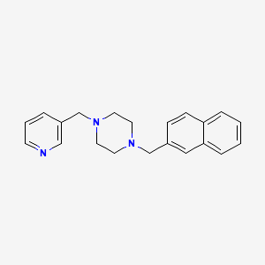 molecular formula C21H23N3 B14175008 1-(Naphthalen-2-ylmethyl)-4-(pyridin-3-ylmethyl)piperazine CAS No. 5881-72-1