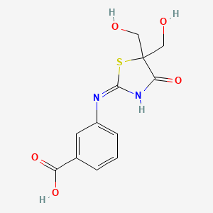 molecular formula C12H12N2O5S B1417503 3-(5,5-双羟甲基-4-氧代-4,5-二氢噻唑-2-氨基)-苯甲酸 CAS No. 436088-77-6