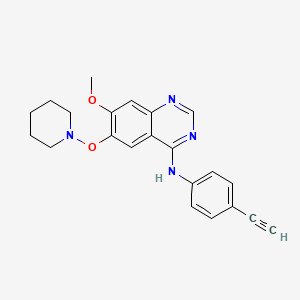 N-(4-Ethynylphenyl)-7-methoxy-6-[(piperidin-1-yl)oxy]quinazolin-4-amine