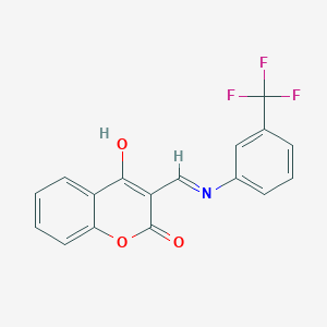 molecular formula C17H10F3NO3 B1417505 3-{(Z)-[3-(trifluoromethyl)anilino]methylidene}-2H-chromene-2,4-dione CAS No. 301341-01-5