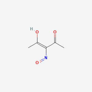 molecular formula C5H7NO3 B1417506 2,3,4-戊三酮，3-肟 CAS No. 29917-12-2