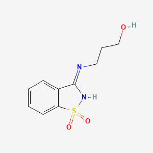 molecular formula C10H12N2O3S B1417509 3-[(1,1-二氧化-1,2-苯并噻唑-3-基)氨基]丙醇-1 CAS No. 68287-29-6