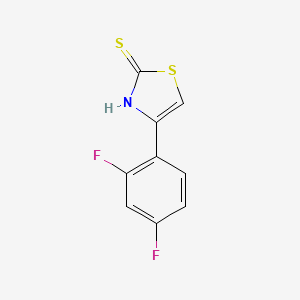 molecular formula C9H5F2NS2 B14175099 4-(2,4-difluorophenyl)-3H-1,3-thiazole-2-thione 