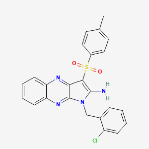 molecular formula C24H19ClN4O2S B14175109 1-(2-chlorobenzyl)-3-[(4-methylphenyl)sulfonyl]-1H-pyrrolo[2,3-b]quinoxalin-2-amine CAS No. 797769-94-9