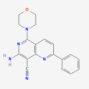 7-Amino-5-(morpholin-4-yl)-2-phenyl-1,6-naphthyridine-8-carbonitrile