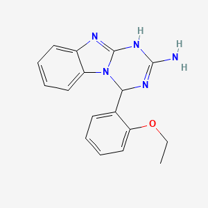 molecular formula C17H17N5O B1417515 4-(2-乙氧基苯基)-1,4-二氢[1,3,5]三嗪[1,2-a]苯并咪唑-2-胺 CAS No. 891456-85-2