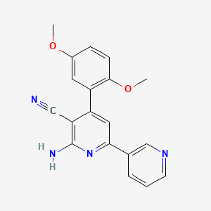 2-Amino-4-(2,5-dimethoxyphenyl)-6-pyridin-3-ylpyridine-3-carbonitrile