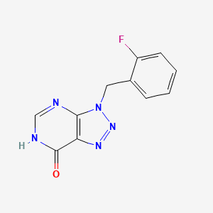 molecular formula C11H8FN5O B1417516 3-(2-氟苯甲基)-3,6-二氢-7H-[1,2,3]三唑并[4,5-d]嘧啶-7-酮 CAS No. 119222-30-9