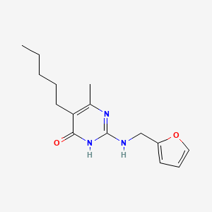 molecular formula C15H21N3O2 B1417517 2-[(2-furylmethyl)amino]-6-methyl-5-pentylpyrimidin-4(3H)-one CAS No. 669717-49-1