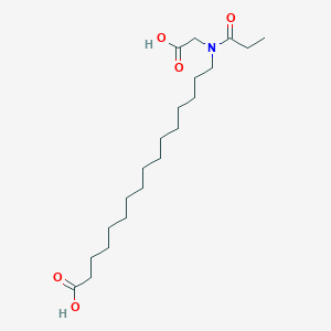 16-[(Carboxymethyl)(propanoyl)amino]hexadecanoic acid