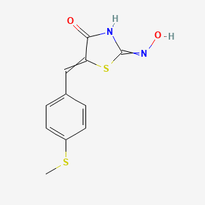 molecular formula C11H10N2O2S2 B1417520 2-(Hydroxyamino)-5-(4-(methylthio)benzylidene)thiazol-4(5H)-one CAS No. 860648-64-2