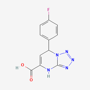 molecular formula C11H8FN5O2 B1417524 7-(4-氟苯基)-4,7-二氢四唑并[1,5-a]嘧啶-5-羧酸 CAS No. 515824-25-6
