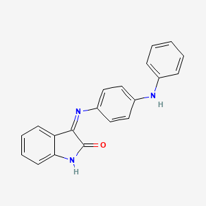 molecular formula C20H15N3O B1417530 3-(4-((苯基氨基)苯基)亚氨基)吲哚啉-2-酮 CAS No. 1374447-53-6