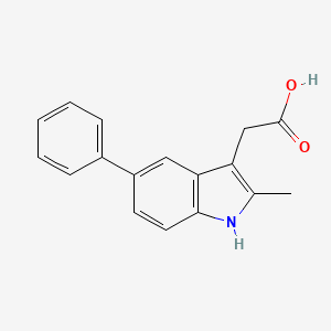 molecular formula C17H15NO2 B14175309 (2-Methyl-5-phenyl-1h-indol-3-yl)acetic acid CAS No. 6306-05-4