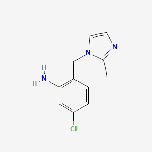 molecular formula C11H12ClN3 B14175313 5-Chloro-2-[(2-methyl-1H-imidazol-1-yl)methyl]aniline CAS No. 922711-59-9