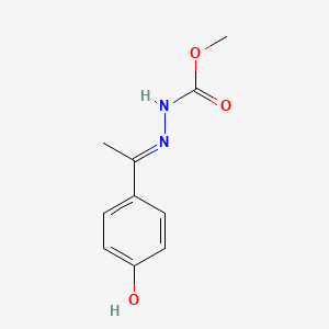 molecular formula C10H12N2O3 B1417532 N'-[(1E)-1-(4-羟基苯基)乙叉基]甲氧基碳酰肼 CAS No. 78930-30-0