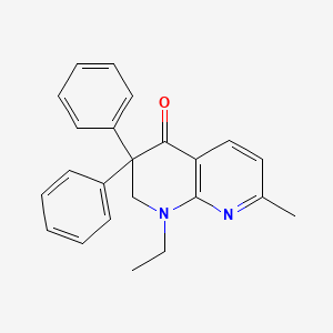 molecular formula C23H22N2O B14175321 1-Ethyl-7-methyl-3,3-diphenyl-2,3-dihydro-1,8-naphthyridin-4(1H)-one CAS No. 919093-01-9