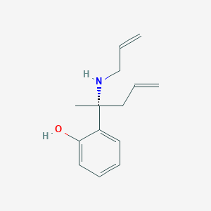 molecular formula C14H19NO B14175331 2-{(2R)-2-[(Prop-2-en-1-yl)amino]pent-4-en-2-yl}phenol CAS No. 922191-62-6