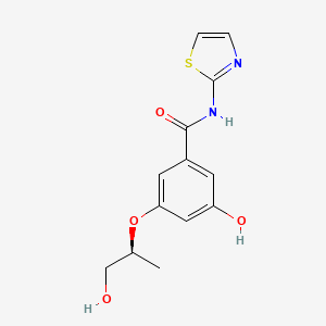 3-Hydroxy-5-{[(2S)-1-hydroxypropan-2-yl]oxy}-N-(1,3-thiazol-2-yl)benzamide