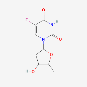 molecular formula C9H11FN2O4 B14175423 5-Fluoro-1-(4-hydroxy-5-methyloxolan-2-yl)pyrimidine-2,4-dione CAS No. 61168-97-6