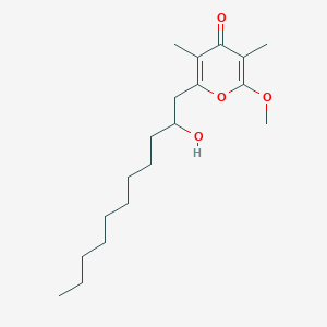 2-(2-Hydroxyundecyl)-6-methoxy-3,5-dimethyl-4H-pyran-4-one