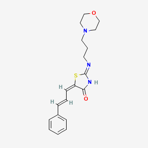 B1417544 2-[(3-morpholinopropyl)amino]-5-[(E,2E)-3-phenyl-2-propenylidene]-1,3-thiazol-4(5H)-one CAS No. 860651-24-7