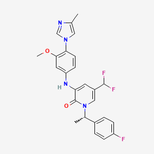 2(1H)-Pyridinone,5-(difluoromethyl)-1-[(1S)-1-(4-fluorophenyl)ethyl]-3-[[3-methoxy-4-(4-methyl-1H-imidazol-1-yl)phenyl]amino]-