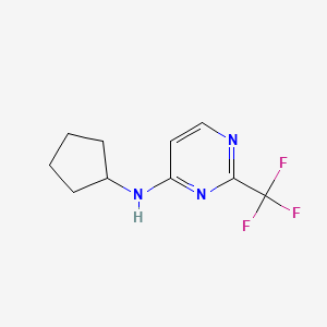 molecular formula C10H12F3N3 B14175518 n-Cyclopentyl-2-(trifluoromethyl)pyrimidin-4-amine CAS No. 917895-57-9