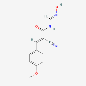 molecular formula C12H11N3O3 B1417552 (2E)-2-氰基-N-[(1E)-(羟基亚氨基)甲基]-3-(4-甲氧基苯基)丙-2-烯酰胺 CAS No. 303994-84-5