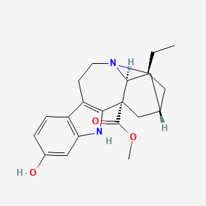 molecular formula C21H26N2O3 B14175523 Ibogamine-18-carboxylic acid, 13-hydroxy-, methyl ester CAS No. 76202-23-8