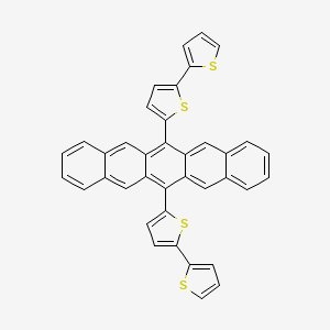 molecular formula C38H22S4 B14175546 2-Thiophen-2-yl-5-[13-(5-thiophen-2-ylthiophen-2-yl)pentacen-6-yl]thiophene CAS No. 922508-53-0