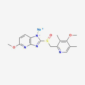 sodium;5-methoxy-2-[(4-methoxy-3,5-dimethylpyridin-2-yl)methylsulfinyl]imidazo[4,5-b]pyridin-1-ide