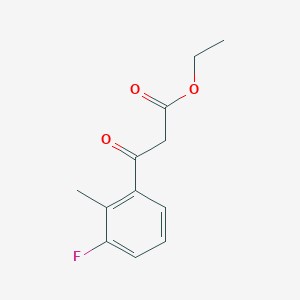 molecular formula C12H13FO3 B1417562 3-(3-氟-2-甲基苯基)-3-氧代丙酸乙酯 CAS No. 2168067-37-4