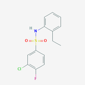 Benzenesulfonamide, 3-chloro-N-(2-ethylphenyl)-4-fluoro-