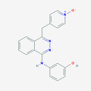 3-({4-[(1-Oxo-1lambda~5~-pyridin-4-yl)methyl]phthalazin-1-yl}amino)phenol