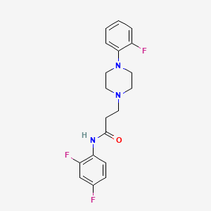 molecular formula C19H20F3N3O B14175649 N-(2,4-Difluorophenyl)-3-[4-(2-fluorophenyl)piperazin-1-yl]propanamide CAS No. 923024-64-0