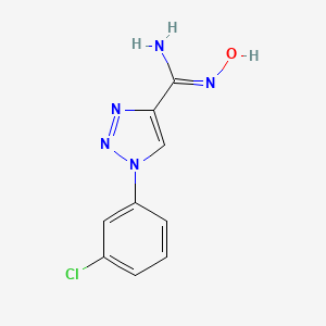 B1417566 1-(3-chlorophenyl)-N'-hydroxy-1H-1,2,3-triazole-4-carboximidamide CAS No. 1255791-16-2