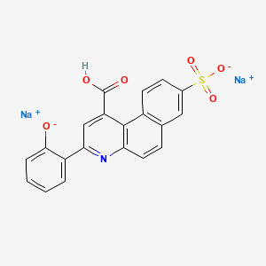 molecular formula C20H11NNa2O6S B1417568 Sodium 3-(2-hydroxyphenyl)-8-sulfonatobenzo[f]quinoline-1-carboxylate CAS No. 63123-35-3