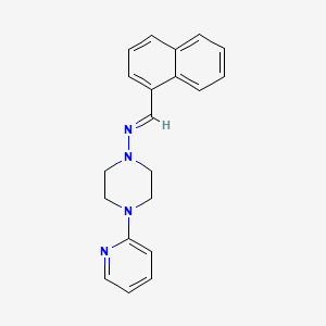 N-[(E)-naphthalen-1-ylmethylidene]-4-(pyridin-2-yl)piperazin-1-amine