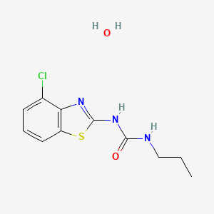 molecular formula C11H14ClN3O2S B14175699 1-(4-Chloro-1,3-benzothiazol-2-yl)-3-propylurea;hydrate CAS No. 926030-41-3