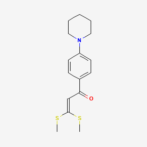 molecular formula C16H21NOS2 B14175715 3,3-Bis(methylsulfanyl)-1-[4-(piperidin-1-yl)phenyl]prop-2-en-1-one CAS No. 914675-07-3